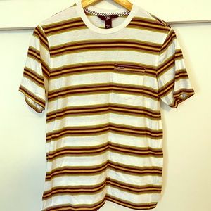 Stripe boy tee with chest pocket.